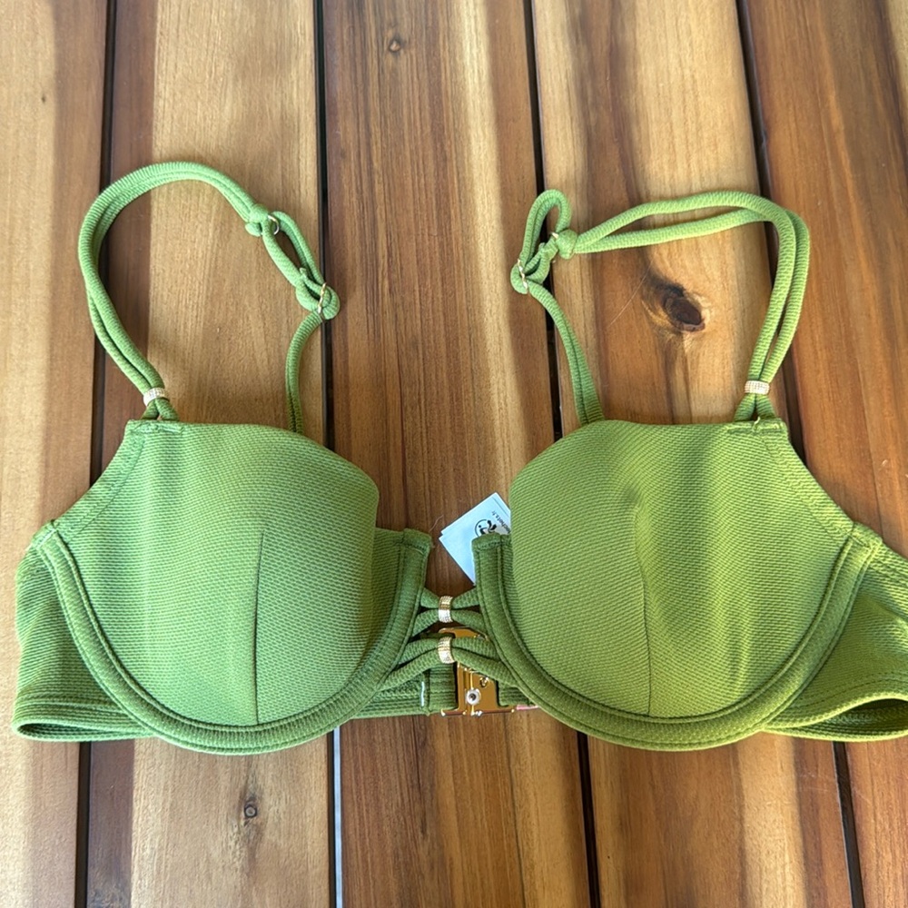 Hunkemoller Green Bikini Top